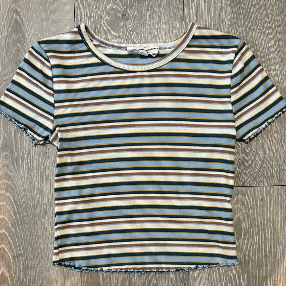 Striped Casual Crop Top